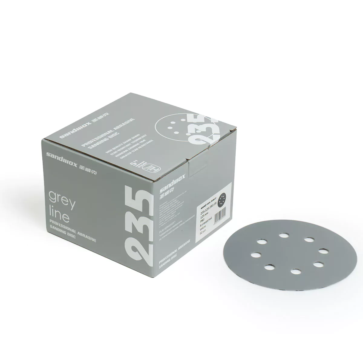 Шлифовальный диск 125 мм Sandwox 235 Grey Line (P40-P1500)