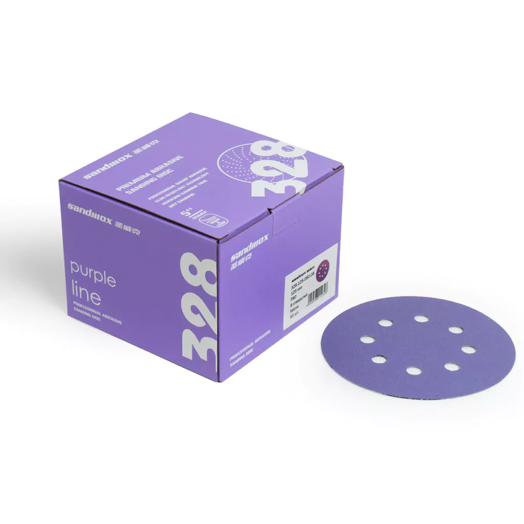 Шлифовальный диск 125 мм Sandwox 328 Purple Line (P40-P2000)