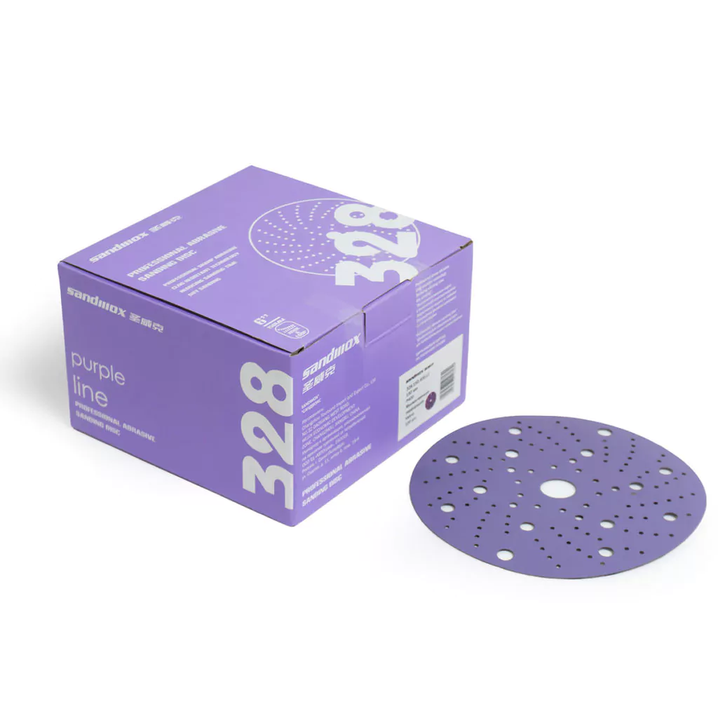 Шлифовальный диск 150 мм Sandwox 328 Purple Line Multiholes (P80-P2000)